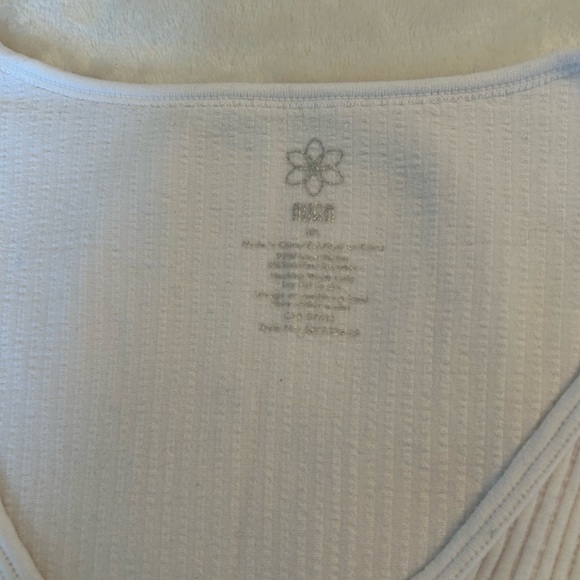 Aura White Ribbed Long Sleeved Bodysuit - Picture 1 of 2